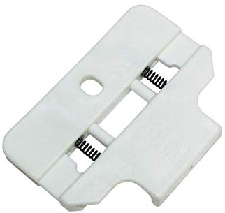 Gardinia Deckenclip für 3-läufige Flächenvorhangschiene Atlanta, Deckenmontage, 2 Stück, Kunststoff, 5,6 x 4 cm, Weiß
