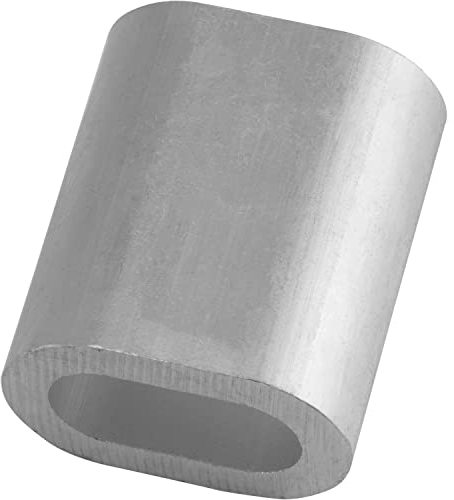 FASTON® Pressklemme 6 mm aus Aluminium (100 Stück) Pressklemmen Presshülsen Stahlseil Seil Drahtseilklemmen Seilklemme Klemme Presshülsen Kabel Seilverbinder
