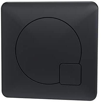 nuie MDPB02 Modern Bathroom Dual Flush Square Push Button for Use with Concealed Cistern (Cistern Not Included), 70mm, Matt Black