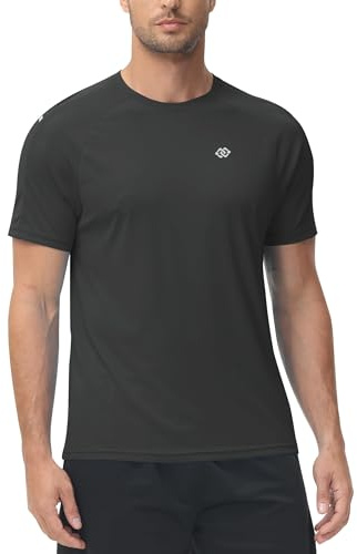 MoFiz Camiseta Anti UV Hombre Rashguard Secado Rápido Manga Corta Transpirable Surf Correr Natación