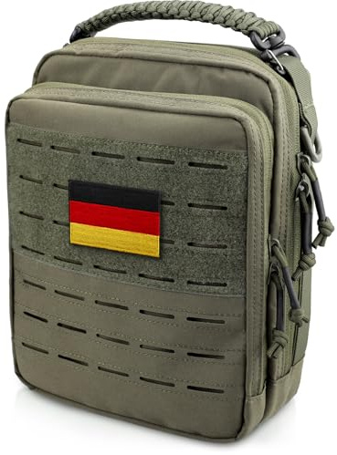 WYNEX Pochette Molle Tactique Trousse à Outils Utilitaire Poche Molle Supplémentaire Pour Sac à Dos Gilet Tactique Militaire Sacoche de Rangement Portable, Avec Panneau d’Insertion de Sangle Élastique