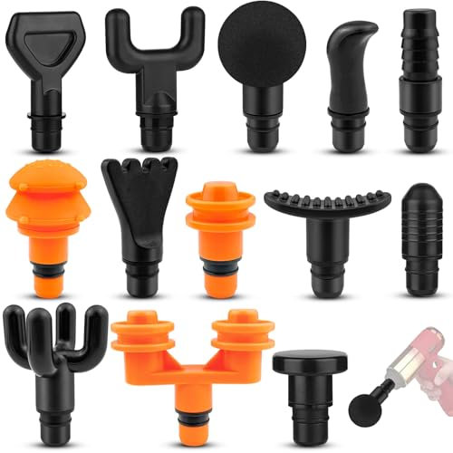 GZqiancang 13 Stück Massagepistole Aufsätze,Teiliges Faszien Massage Zubehör für Kopf, Gesäß, Oberschenkel, Waden, hilft, Weichteile und Muskeln zu Entspannen