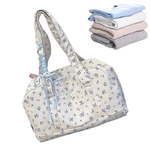 Borsone con, borsa a tracolla in tela impermeabile con, borsa morbida per trasportare bagagli per spiaggia, yoga, allenamento, ospedale, Blu, Refer to description, Unisex
