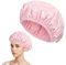 BOHUIZ Bonnet de douche pour femme - 3 couches - Réutilisable - Avec doublure en éponge - Pour douche, spa, salon, maquillage, voyage (1 pièce)