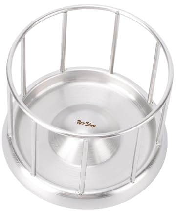 Haofy Bol de Nourriture et d'eau pour Reptiles, Plat d'alimentation en Acier Inoxydable avec Base Antidérapante, Conception Peu Profonde pour Tortues (S)