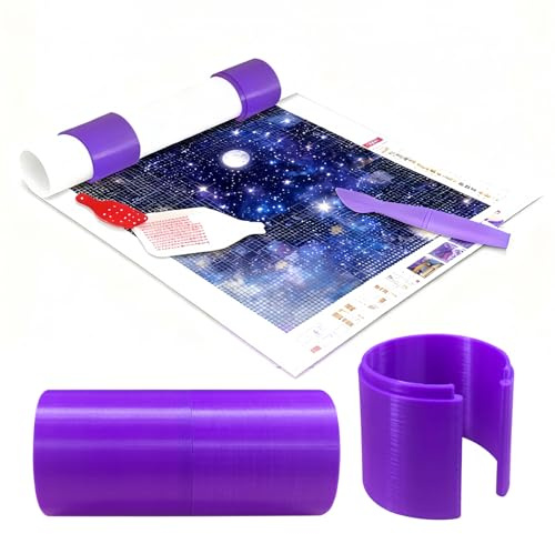 Mytagos 2 pezzi Diamond Painting Tela Rollhelper – Anelli per pittura con diamanti, accessori per pittura, organizer in tela per artigianato creativo