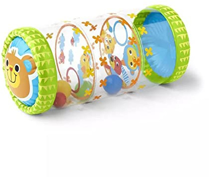 Yechiry Baby-Anfänger-Krabbelspielzeug, Langlebig, Aufblasbarer PVC-Roller mit Bällen und Glöckchen für Babys Im Alter von 3 Monaten Bis 3 Jahren
