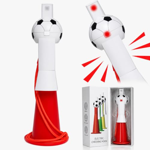 Bibykivn Vuvuzela elektrisk trumpet utan blåsning, plastfläkttrumpet med dragsko, stadion trumpet och horn, för fotboll, matcher, cheerleading och sportevenemang