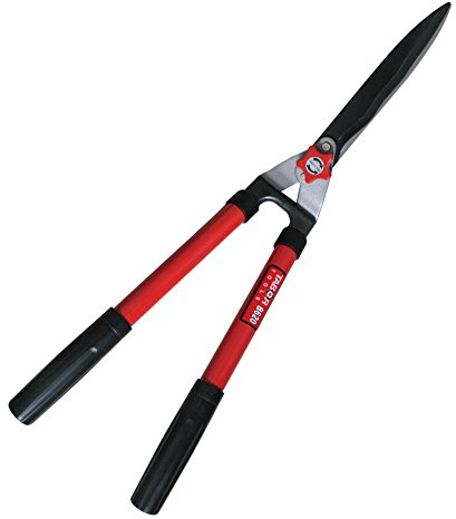 TABOR Tools B620A Hedge Shears with Wavy Blade for Trimming Borders, Boxwood, and Bushes, Manual Hedge Clippers with Comfort Grip Handles.