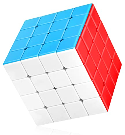 TOYESS Speed Cube 4x4 Stickerless, Cube de Vitesse 4x4x4 Cube Magique Cadeau de Noël pour Enfants et Adultes (sans Autocollant)