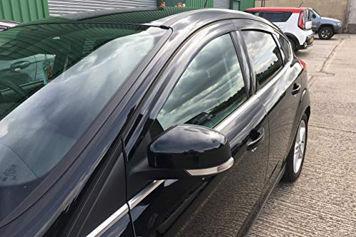 AUTO CLOVER Wind Deflectors Set for Ford Focus MK3 2011 – 2017 5 Door Hatchback (4 pieces)