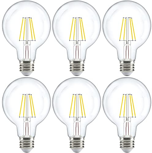 Sunco 6 Pack G25 LED Globe Light Bulbs for Vanity, 5W, 3000K