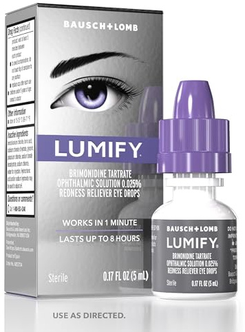 LUMIFY Eye Drops for Red Eyes, Redness Reliever for Brighter Looking Eyes, Works in 1 Minute & Lasts Up to 8 Hours, Eye Drops, 0.17 Fl Oz (5 mL)
