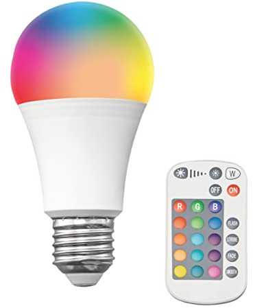 Northpoint LED Glühbirne E27 RGB Warmweiß (2700K) mit Infrarot Fernbedienung, Smart Home, 9W, 800lm