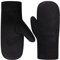 Harssidanzar Herren Winter Fäustlinge,Warme echte Wildleder Lammfell Shearling Fäustlinge Handschuhe KM044EU,Schwarz,Größe L