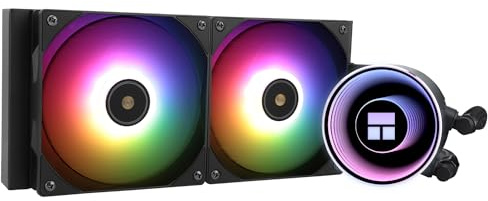 Thermalright Frozen Notte 240 Black ARGB V2 Water Cooling CPU Cooler,240Black CPU Cooler Specifications, Double PWM Fans, S-FDB Bearings, Suitable for AMD/AM4 AM5,Intel LGA 1700/1150/1151/1200/2011
