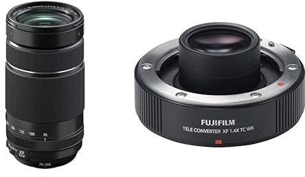 FUJIFILM Fujinon XF70-300mmF4-5.6 R LM OIS Objectif résistant aux intempéries & Téléconvertisseur XF 1.4X TC WR Noir