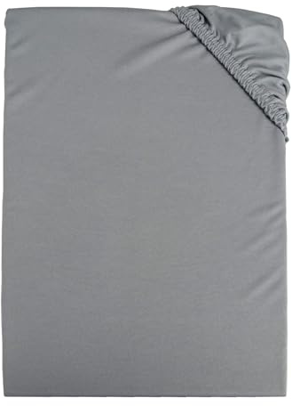Mikrofaser-Spannbetttuch Premium-Qualität Interlock-Jersey (Grau, ÜG 140-160 x 200cm)