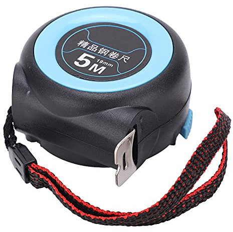 Yosoo Health Gear Ruban à Mesurer Rétractable, Mètre Ruban 5m X 19mm Ruban De Blocage, Ruban en Acier, Verrouillage Précis, Ligne Lumineuse, Contraste élevé