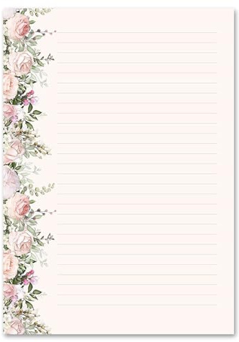 50 ark brevpapper rosa DIN A4 (210 x 297 mm), 90 g/m² rosor