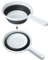 4UBonLife Scolapasta Pieghevole in Silicone con Manico, Filtro Cucina Pieghevole, Colander da Cucina Salvaspazio Setacci, per Drenante Frutta Verdura Pasta (Bianco/Grigio)