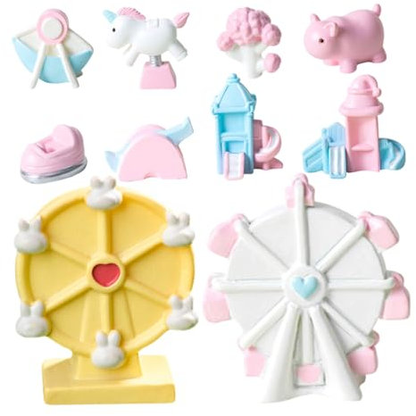 FELTECHELECTR 10piezas Decoraciones DIY De Accesorios para Mini Infantiles Mini Barcos y Figuritas De Decoración Miniatura para Escenas y Pequeños Adornos De Jardín para Paisajismo