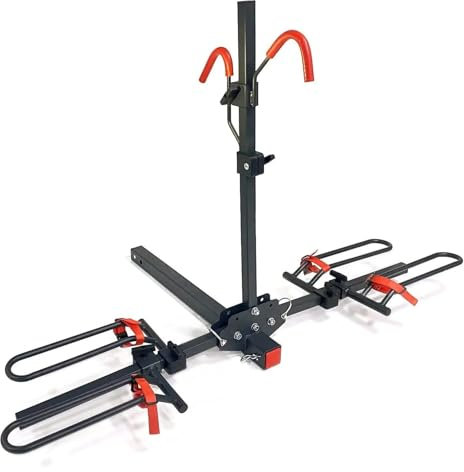 Coffre De Toit De Voiture Support Universel de Porte-vélo de Voiture, modèle de Plate-Forme montée sur attelage, adapté au récepteur d'attelage de 2 Pouces pour 2 vélos Galerie De Toit(A)