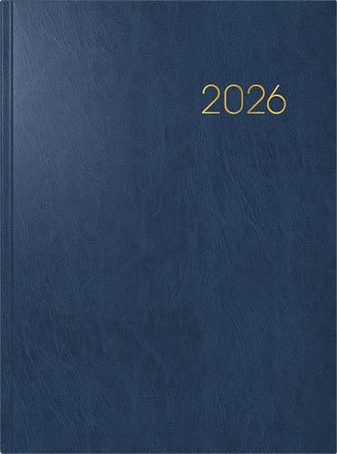 BRUNNEN bokkalender mod. 797 2026 | 168 × 240 mm, plast, blå