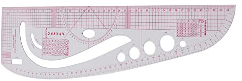 3245 Skräddarlinjal, hög precision, transparent, professionell plast, multifunktionslinjal, för kostymdesign, lämplig för de flesta scener, julklappar