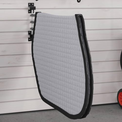 Ordellia Soporte para sillín de 3 brazos de hierro con recubrimiento en polvo, color negro, 60,5 x 5 x 31 cm, soporte de pared para mantas de sillín, orden en establo, para cámara de sillín y deportes