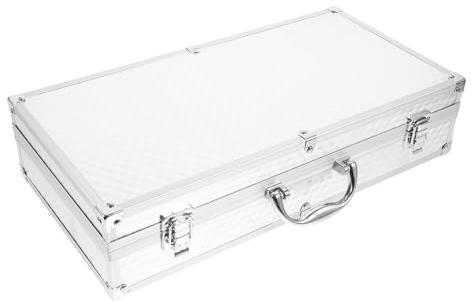 LALAFINA Maletín de Micrófono Inalámbrico de Aluminio para Micrófonos de Mano Estuche Portátil Resistente y Ligero con Asa para Transporte Fácil y Protección Segura