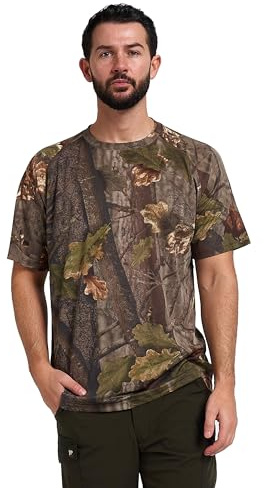 JACK PYKE Quick Wick Short Sleeve Crew Neck T-Shirt English Oak Evolution Medium