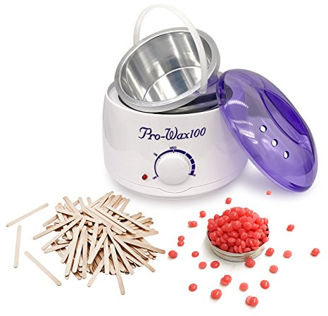 crisnails calentador de cera eléctrico para la depilación profesional 500ml, Incluido 1 bolsa de cera y 10 espátulas