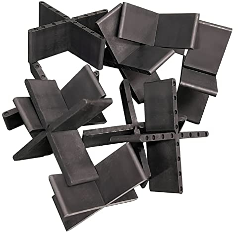 Karl Dahm 12626 Lot de 100 croisillons de joints 40 x 40 x 3 mm 26 mm Noir I Croix de carrelage idéales pour les dalles de sol et les grands carreaux I Aide à la pose et accessoires de carrelage