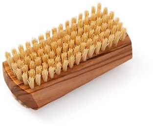 Eco Bath London Natural Sisal Olive Wood Nail Brush - Luxurious Double-Sided Cleaning Brush with Durable Olive Wood and Natural Bristles