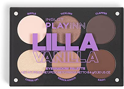 INGLOT COSMÉTICOS Paleta Lilla Vanilla, Tonos Nude con un Delicado Matiz Lila, Vesátil, Alta Pigmentación, Textura Sedosa, Elegancia y Nautralidad, 8,4 gr