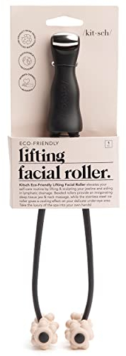 Kitsch Rullo lifting facciale per rughe e rassodamento, strumento 2 in 1 per massaggio occhi e viso per la cura di sé, scolpire mascella, sollevamento del collo e rassodamento della pelle