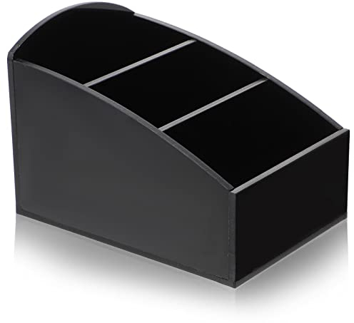 Operitacx Boîte de rangement pour café et thé, fabriquée en acrylique avec 3 compartiments, boîte à sachets de thé d'hôtel, sucre, dosettes de café noir