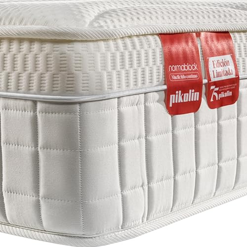 PIKOLIN Colchón Sostenible Muelles Confort Hotel Cinco Estrellas | 29 cm | Edición Limitada 75 Aniversario | Firmeza Progresiva | Retirada de Usado Incluida | Protección Triple Barrera | 80x200