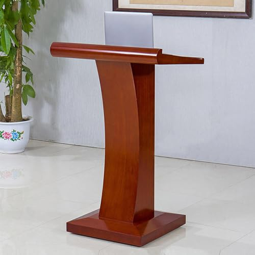 Rednerpult Holz Mobil, Church Pulpit Stand mit RäDern, Stehpulte Rednerpult Podien PräSentation mit 60cm Erweitert Tischplatte, Kirchen Kanzel mit Ablagefach