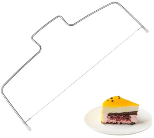 SGERUFZ Coupe Gâteau, Séparateur de Gâteau, Aide à la Découpe de Gâteau, Couteau à Gâteau en Acier Inoxydable, Séparateur de Fond de Gâteau, Séparateur de Gâteau, Couteau à Gâteau en Fil