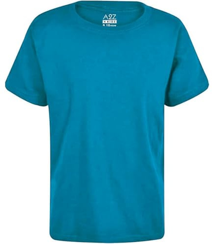 A2Z 4 Kids Boys Girls T Shirt Plain PE School Play Days Summer Top Unisex | Tees tank age 2-13 crew neck short sleeves lightweight breathable soft feel basic all occasion layer casual outfit
