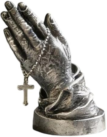 Praying Hands Figurines Small,Resin Table Decoration - Auto Statue Ornament,for SUVs RVs Trucks Bookcase Window Sill Bookshelf Dressing Table Nightstand Bedside Study Bedroom Living Room