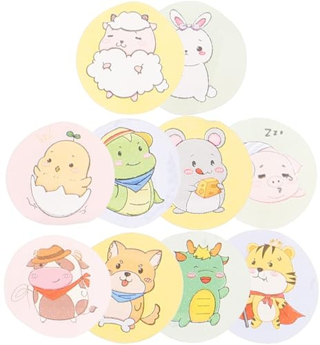 KAILIKETIY Vendajes Adhesivos Infantiles Pequeños Redondos 120 Pcs, Parches Autoadhesivos Transpirables y Resistentes al Agua con Dibujos Animados para Cuidado de Heridas y Uso en Bebés