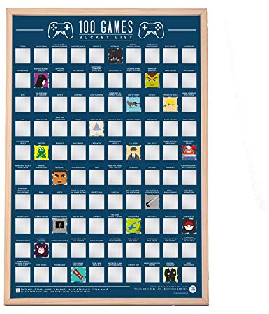 Gift Republic Poster con finestrelle da grattare, motivo: videogiochi