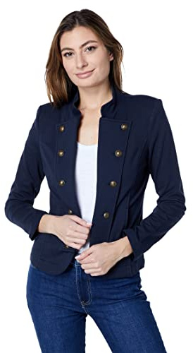 Tommy Hilfiger Classic Tommy Veste Ouverte sur Le Devant avec Bandes, pour Femme, Sky Captain., X-Small