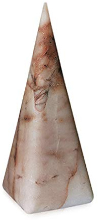CBAM Pyramid Pappersvikter Bordsskulptur i marmor Rosa Rosa Marble Pockweight Pyramid Present Idé H.16cm