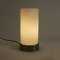 Glas-Tisch-Leuchte-Lampe MATS Metall Nickel, Opal-Glas weiß, H: 24,5cm D: 10,5 cm, E14, Nachttisch-Fensterbank-Fernseh-Kommode-Leuchte-Lampe (Zylinderform Mats)