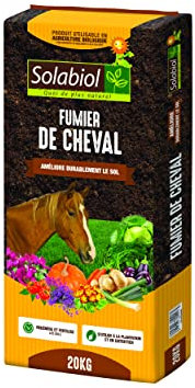 Solabiol, TERFUM20, Fumier de cheval, Sac 20 Kg, Utilisable en agriculture biologique