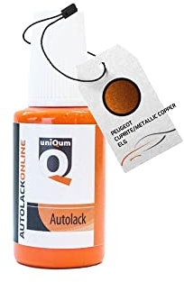uniQum Autolack Lackstift fürs Auto für Peugeot Cuprite/METALLIC Copper ELG Autolack Reparatur 30 ml